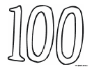 100th Day Coloring page