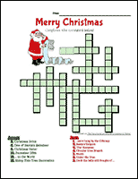 Christmas Crossword Puzzle