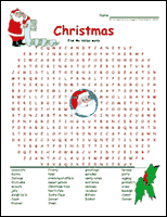 Christmas Word Search 3