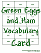 Green Eggs and Ham Vocab 1