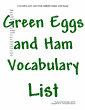 Green Eggs and Ham Vocab List