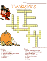 Thanksgiving Crossword 1