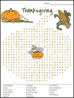 Thanksgiving Word Search 1