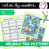 Holiday Tree Color by Number